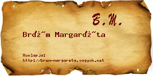 Brém Margaréta névjegykártya